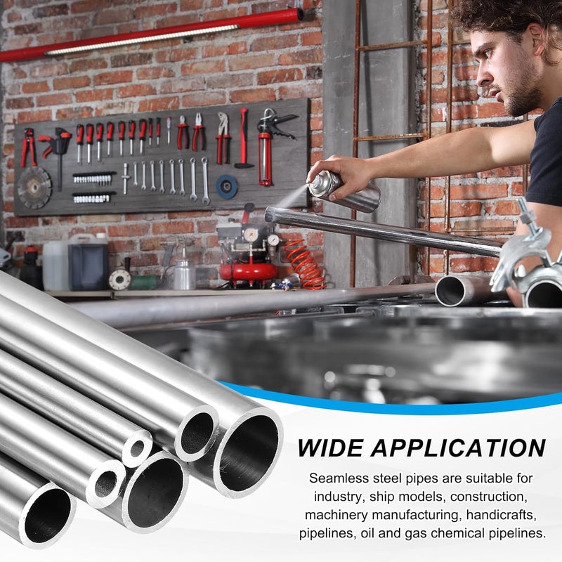 uxcell 304 Stainless Steel Tube, 19mm ID 25mm OD 305mm Length Round Seamless Straight Steel Metal Capillary Pipe Tubing for Industry DIY Projects - Image 5